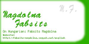 magdolna fabsits business card